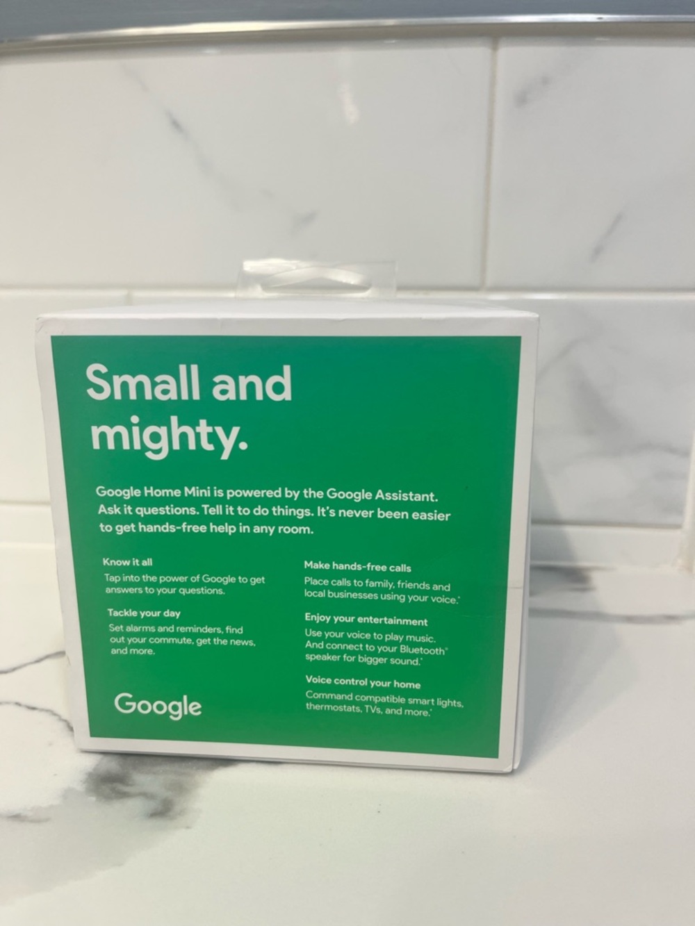 New Open BoxGoogle Home Mini Bluetooth Speaker Smart Assistant Charcoal GA00216 - Picture 3 of 10